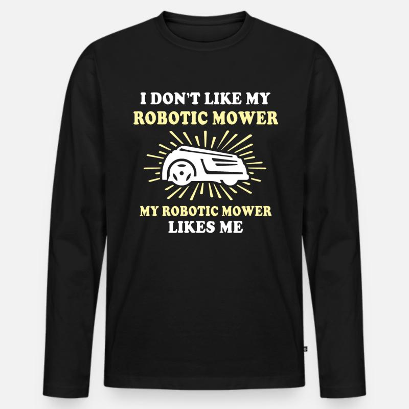 Rasenmähroboter Mähroboter - Männer Premium Bio Langarmshirt - Schwarz