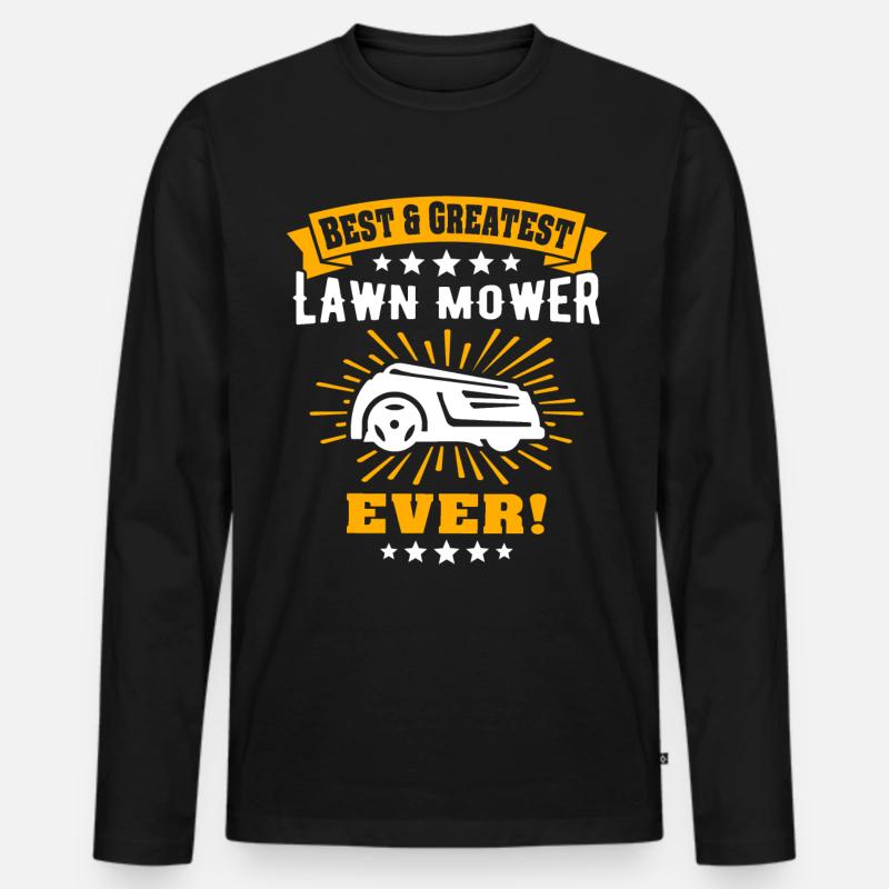 Rasenmähroboter Mähroboter - Männer Premium Bio Langarmshirt - Schwarz