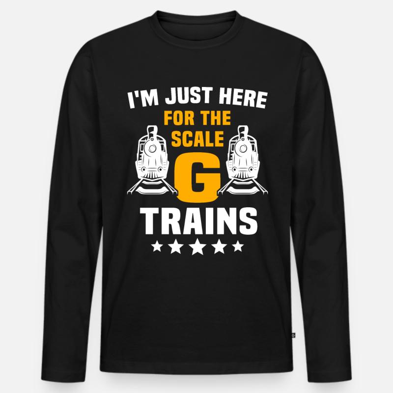 Gartenbahn Modelleisenbahn - Männer Premium Bio Langarmshirt - Schwarz