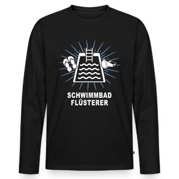Bademeister Schwimmmeister - Männer Premium Bio Langarmshirt - Schwarz - Vorne - Nico (187cm)