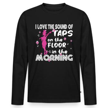 Tap Dance - Clogging Dance - Funny Tap Dancing - Männer Premium Bio Langarmshirt - Schwarz - Vorne - Nico (187cm)