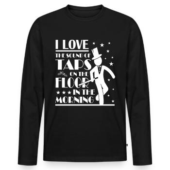 Tap Dance - Clogging Dance - Tap Dancing - Männer Premium Bio Langarmshirt - Schwarz - Vorne - Nico (187cm)