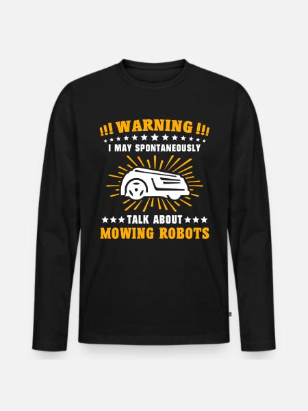 Tondeuse robot Robot tondeuse - T-shirt manches longues Premium bio Homme - noir