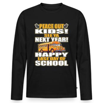 School bus attendant - school bus driver - Men's Premium Organic Long Sleeve Shirt - black - Front - Nico (187cm)
