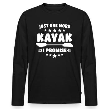 Kayak Kayaking - Men's Premium Organic Long Sleeve Shirt - black - Front - Nico (187cm)