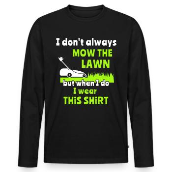 Lawn mowers Gasoline mowers Lawn mowing - Men's Premium Organic Long Sleeve Shirt - black - Front - Nico (187cm)