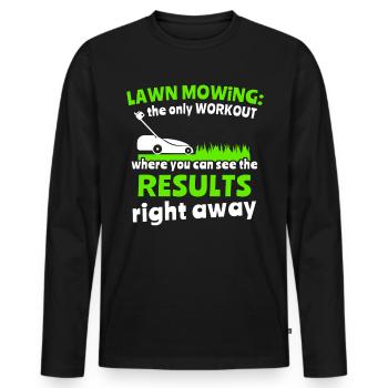 Lawn mowers Gasoline mowers Lawn mowing - Men's Premium Organic Long Sleeve Shirt - black - Front - Nico (187cm)