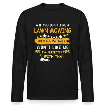 Tondeuse - T-shirt manches longues Premium bio Homme - noir - Devant - Nico (187cm)