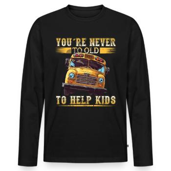 School bus attendant - school bus driver - Men's Premium Organic Long Sleeve Shirt - black - Front - Nico (187cm)