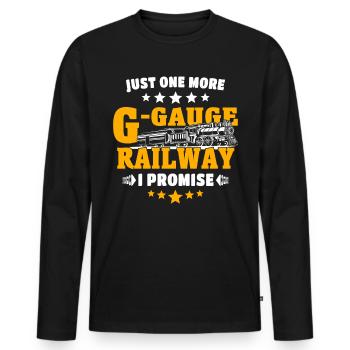 Garteneisenbahn Modelleisenbahn Spur G - Männer Premium Bio Langarmshirt - Schwarz - Vorne - Nico (187cm)