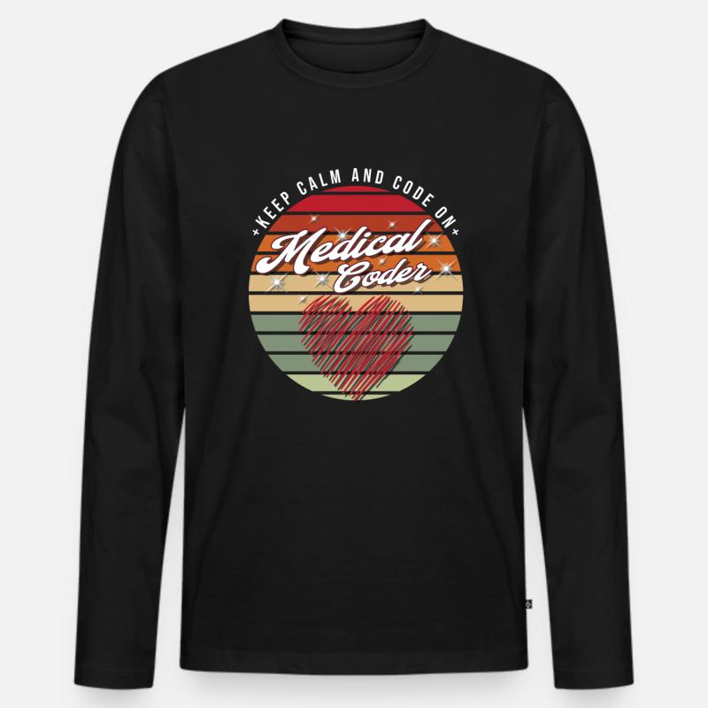 Medical Assistant - Medical Coder - Men's Premium Organic Long Sleeve Shirt - black