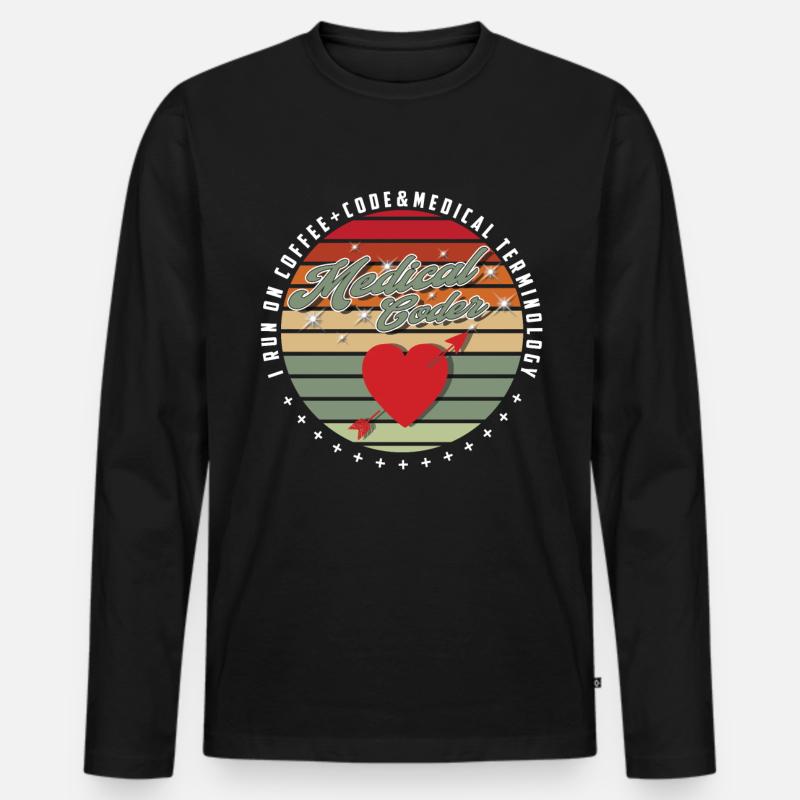 Medical Assistant - Medical Coder - Men's Premium Organic Long Sleeve Shirt - black