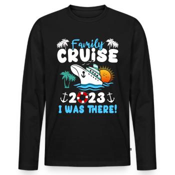 Croisière 2023 Bateau de croisière - T-shirt manches longues Premium bio Homme - noir - Devant - Nico (187cm)
