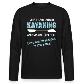 Kajak Kayaking - Männer Premium Bio Langarmshirt - Schwarz - Vorne - Nico (187cm)