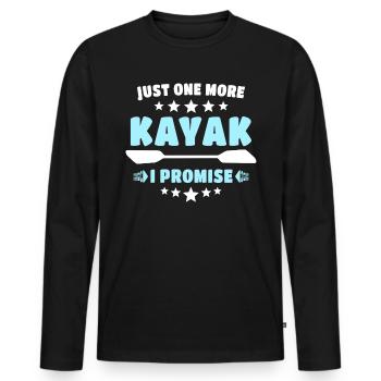 Kajak Kayaking - Männer Premium Bio Langarmshirt - Schwarz - Vorne - Nico (187cm)