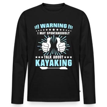 Kayak Kayaking - Männer Premium Bio Langarmshirt - Schwarz - Vorne - Nico (187cm)