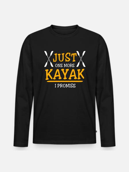 Kajak Kajaking - Männer Premium Bio Langarmshirt - Schwarz