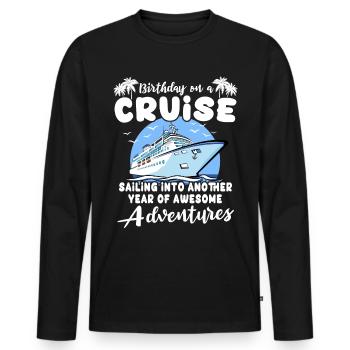 Cruise Birthday Birthday Cruise - Men's Premium Organic Long Sleeve Shirt - black - Front - Nico (187cm)