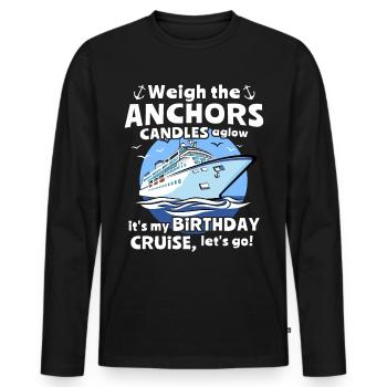 Cruise Birthday Birthday Cruise - Men's Premium Organic Long Sleeve Shirt - black - Front - Nico (187cm)