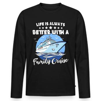 Cruise Family Cruise - Men's Premium Organic Long Sleeve Shirt - black - Front - Nico (187cm)