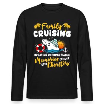 Cruise Family Cruise - Men's Premium Organic Long Sleeve Shirt - black - Front - Nico (187cm)