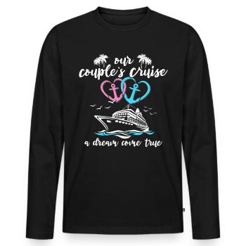 Cruise Couples Cruise - Men's Premium Organic Long Sleeve Shirt - black - Front - Nico (187cm)