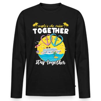 Cruise Marriage - Men's Premium Organic Long Sleeve Shirt - black - Front - Nico (187cm)