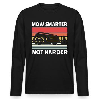 Tondeuse robot Robot tondeuse - T-shirt manches longues Premium bio Homme - noir - Devant - Nico (187cm)