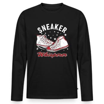 « Sneaker Whisperer » Sneaker Collector Sneaker - T-shirt manches longues Premium bio Homme - noir - Devant - Nico (187cm)