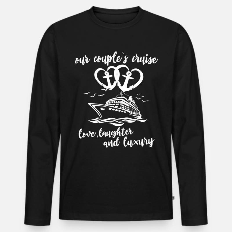 Kreuzfahrt Ehepaar - Männer Premium Bio Langarmshirt - Schwarz