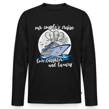 Cruise Couple - Men's Premium Organic Long Sleeve Shirt - black - Front - Nico (187cm)