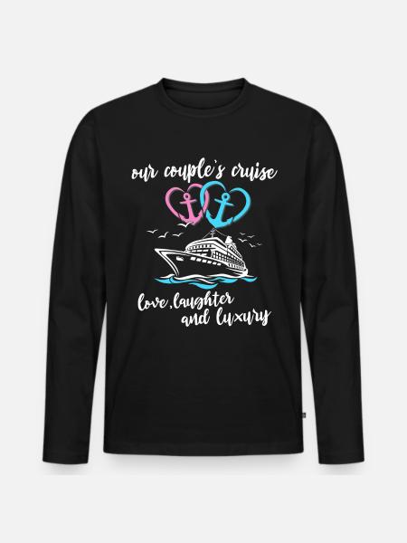 Cruise Couple - Men's Premium Organic Long Sleeve Shirt - black