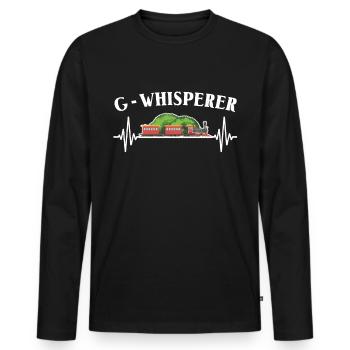 Garden Railway ECG Chemin de fer G Écartement - T-shirt manches longues Premium bio Homme - noir - Devant - Nico (187cm)