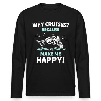 Cruise Family Cruise - Men's Premium Organic Long Sleeve Shirt - black - Front - Nico (187cm)