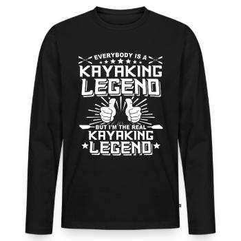 Kayaking Kayak - Männer Premium Bio Langarmshirt - Schwarz - Vorne - Nico (187cm)