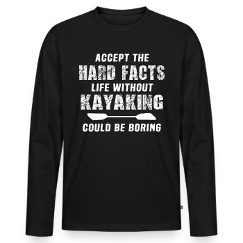 Kayaking Kayak - Männer Premium Bio Langarmshirt - Schwarz - Vorne - Nico (187cm)