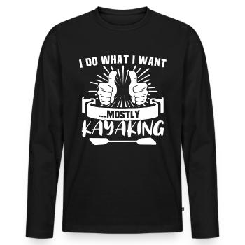 Kayaking Kayak - Männer Premium Bio Langarmshirt - Schwarz - Vorne - Nico (187cm)
