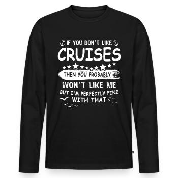 Cruise Cruise Travel Cruise Ship - Men's Premium Organic Long Sleeve Shirt - black - Front - Nico (187cm)