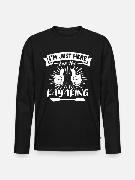 Kayaking Kayaker Kayak - Men's Premium Organic Long Sleeve Shirt - black