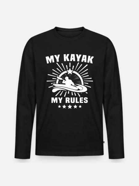 Kayaking Kayaker Kayak - Men's Premium Organic Long Sleeve Shirt - black