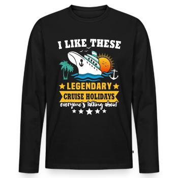 Cruise Ship Cruise - Men's Premium Organic Long Sleeve Shirt - black - Front - Nico (187cm)