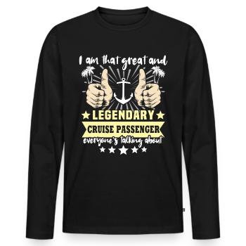 Cruise Ship Cruise - Men's Premium Organic Long Sleeve Shirt - black - Front - Nico (187cm)