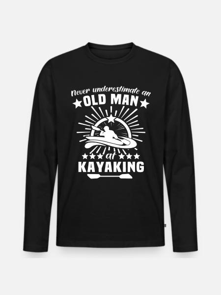 Kayak Kayaking - T-shirt manches longues Premium bio Homme - noir