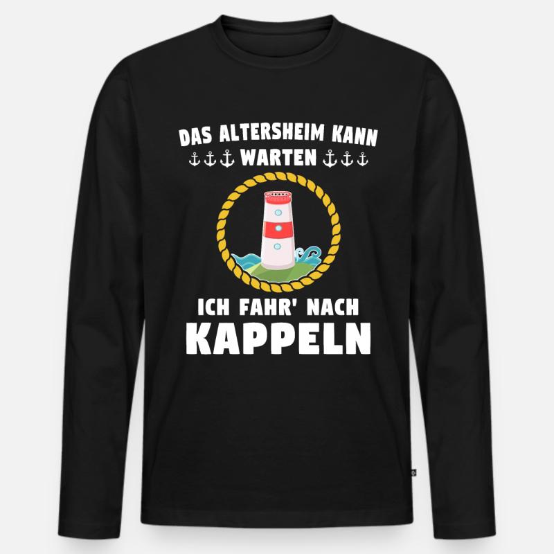 Kappeln Sprüche Kappelner Spruch - Männer Premium Bio Langarmshirt - Schwarz