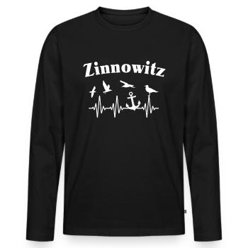 Opérateur d’excavatrice Papa Conducteur d’excavatrice Père - T-shirt manches longues Premium bio Homme - noir - Devant - Nico (187cm)