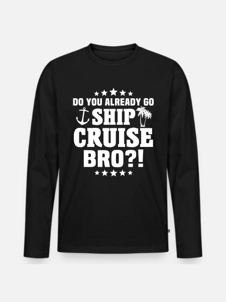 Croisière Croisière Vacances - T-shirt manches longues Premium bio Homme - noir