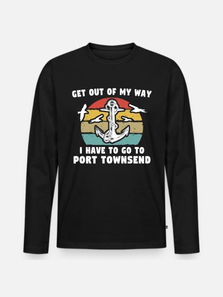 Port Townsend WA - Men's Premium Organic Long Sleeve Shirt - black