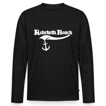 Rehoboth Beach Delaware - Männer Premium Bio Langarmshirt - Schwarz - Vorne - Nico (187cm)