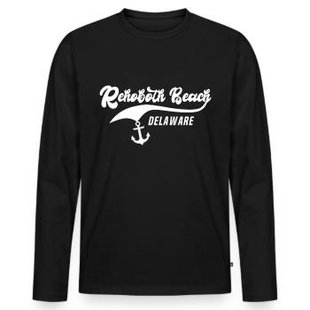 Rehoboth Beach Delaware - Männer Premium Bio Langarmshirt - Schwarz - Vorne - Nico (187cm)