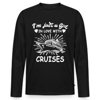 Cruise Cruise Travel Cruise Ship - Men's Premium Organic Long Sleeve Shirt - black - Front - Nico (187cm)